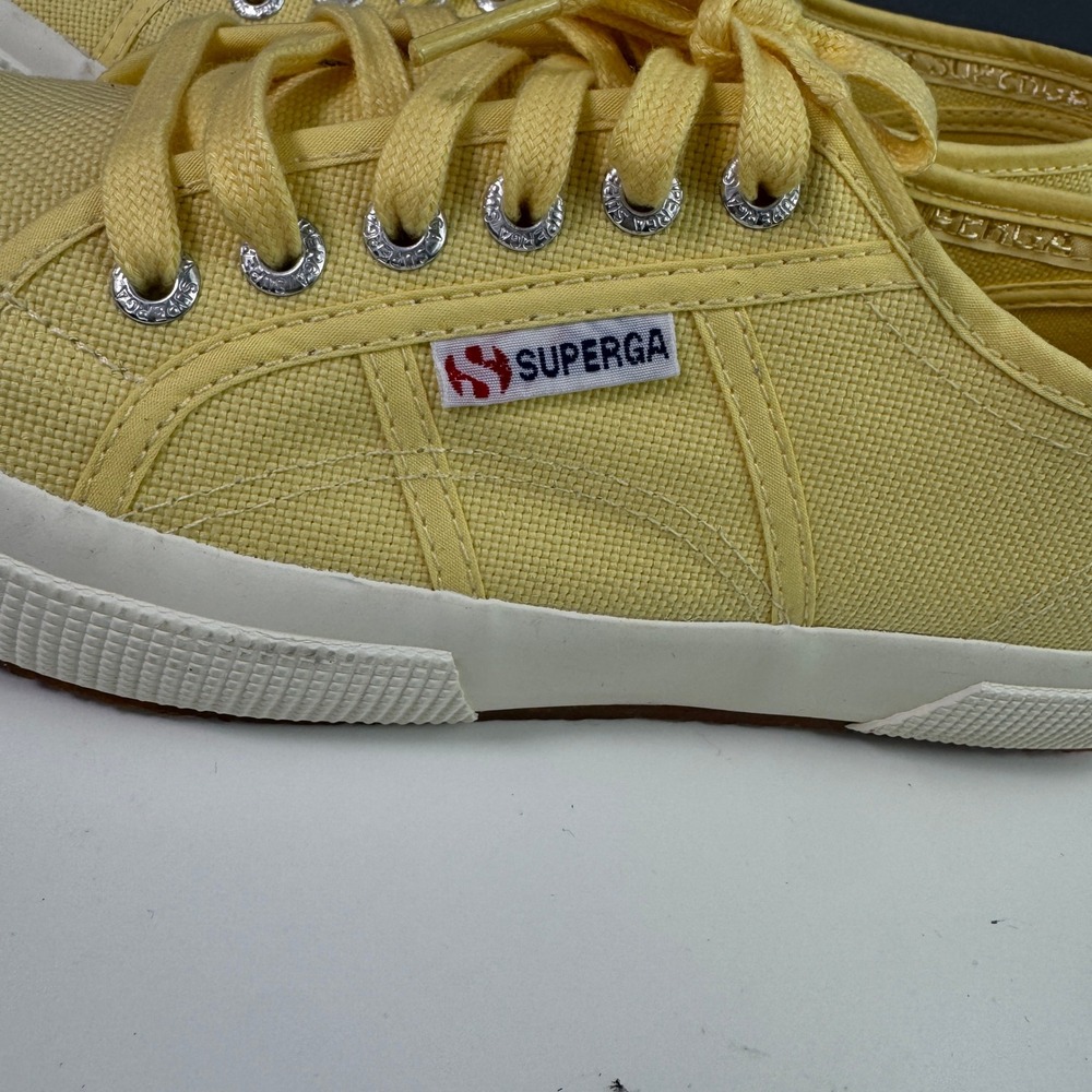 Superga 2750 Cotu Classic Sneakers Womens 9.5 Yellow Canvas Low Top Shoes - Picture 11 of 15